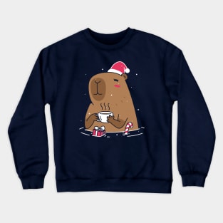 Santa Capybara Crewneck Sweatshirt